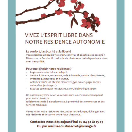 AFFICHE ANNONCE LOGEMENT LA SOUSTA