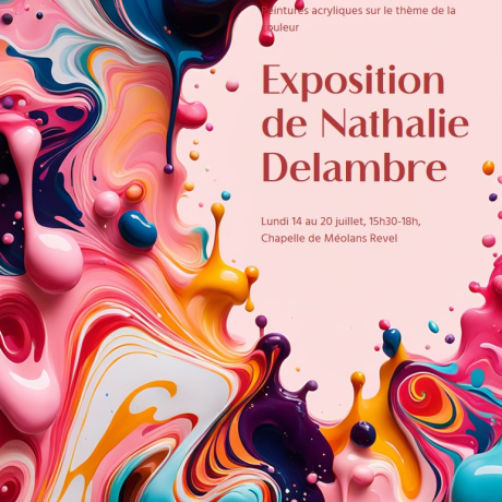 AFFICHE EXPO DELAMBRE NATHALIE  14 AU 20072025