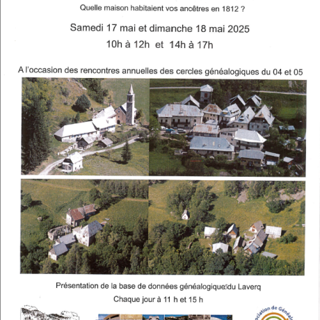 AFFICHE EXPO LES HAMEAUX DU LAVERQ ET LEURS HABITANTS AFFICHE EXPO LAVERQ