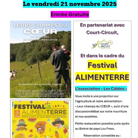 AFFICHE FESTIVAL ALIMENTERRE AFFICHE FESTIVAL ALIMENTERRE