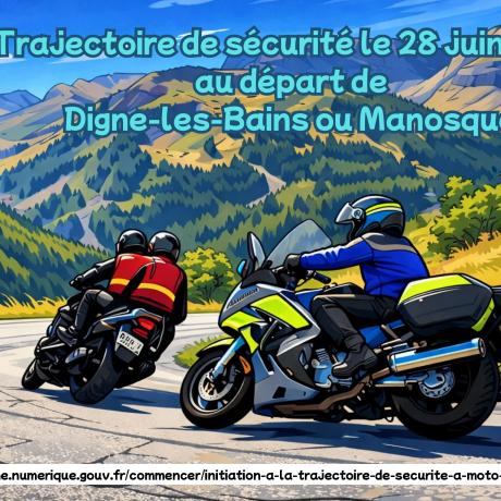 Affiche trajectoire de sécurité à moto 2026-06-28