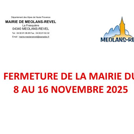 FERMETURE MAIRIE
