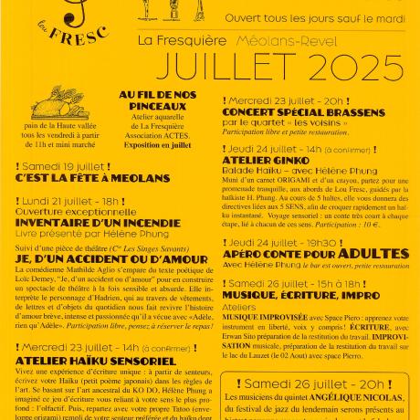 PROGRAMME LOU FRESC JUILLET 2025