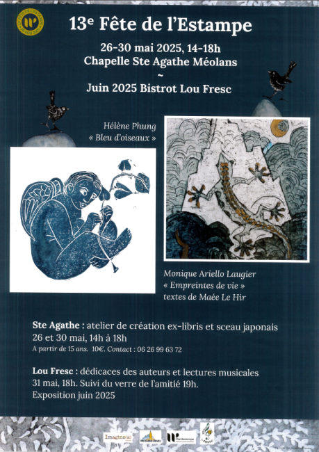 13ème FÊTE DE L'ESTAMPE DU 26 AU 31/05/25