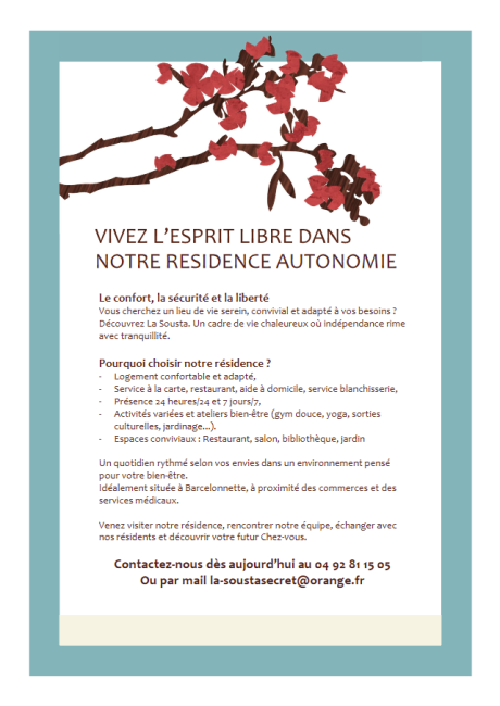 AFFICHE ANNONCE LOGEMENT LA SOUSTA