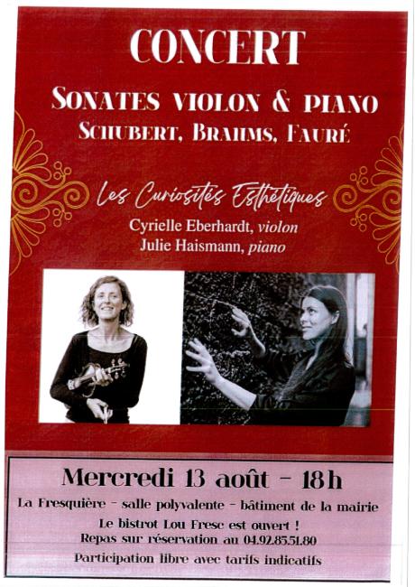 AFFICHE CONCERT 1308 CURIOSITES ESTHETIQUES