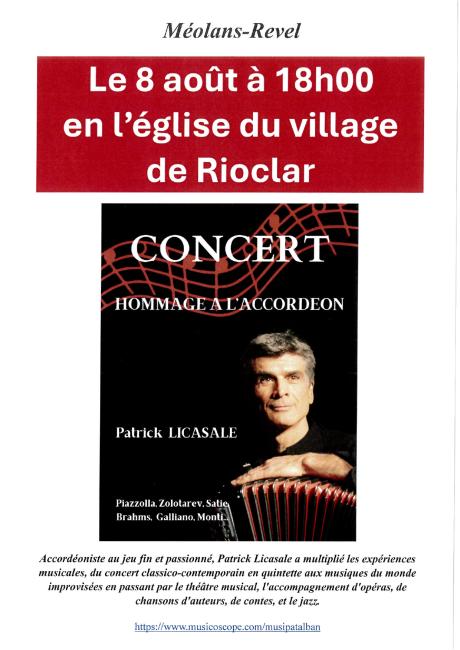 AFFICHE CONCERT ACCORDEON