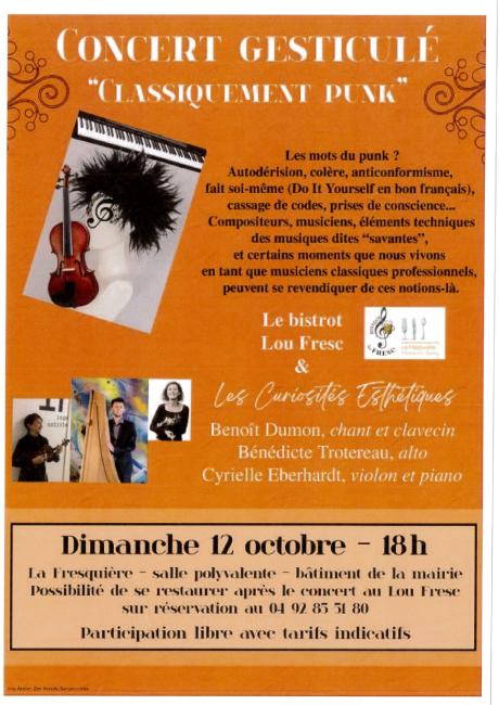 AFFICHE CONCERT CLASSIQUEMENT PUNK