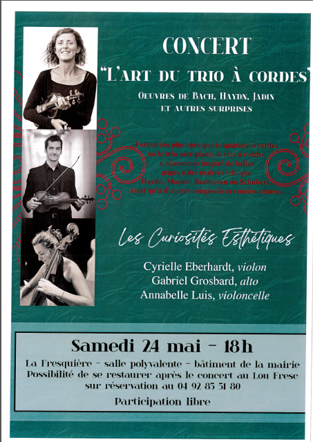 AFFICHE CONCERT CURIOSITES ESTHETIQUES