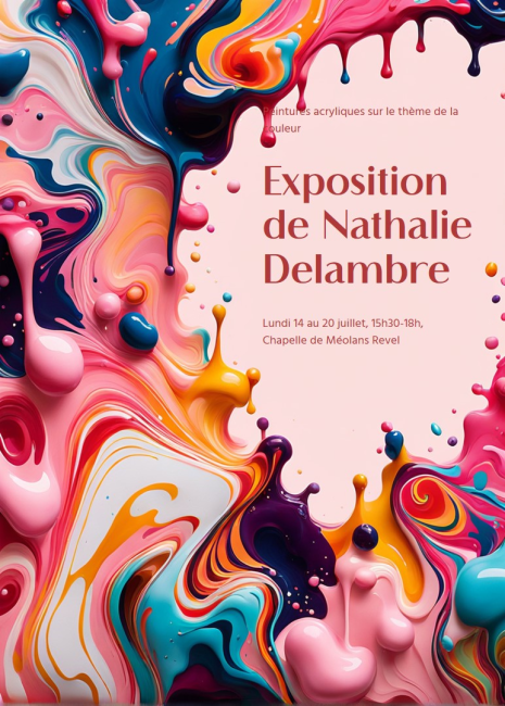 AFFICHE EXPO DELAMBRE NATHALIE  14 AU 20072025