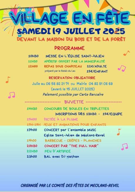 AFFICHE FETE DE MEOLANS-REVEL 19072025 AFFICHE FETE DE MEOLANS-REVEL 19072025
