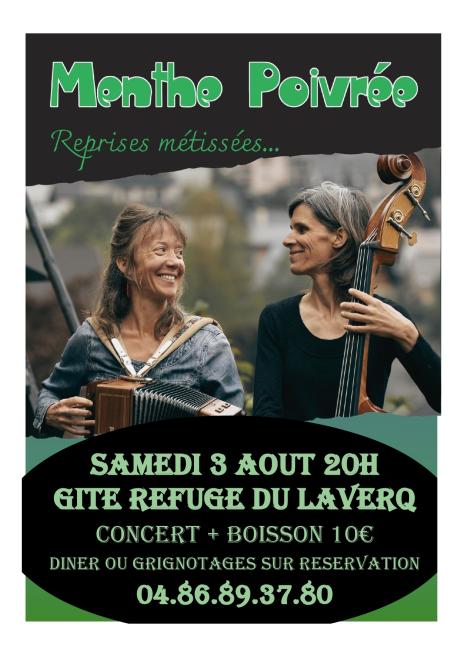 CONCERT LE 03/08 GITE DU LAVERQ