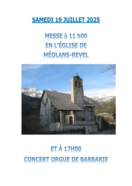 AFFICHE MESSE ET CONCERT