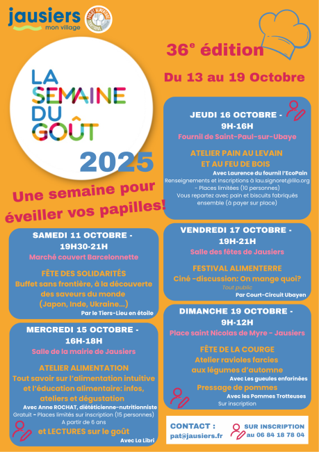 AFFICHE SEMAINE DU GOUT 2025