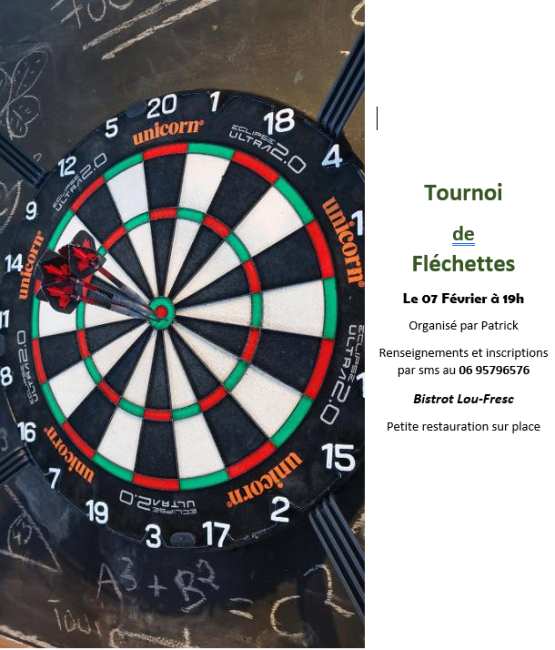 AFFICHE TOURNOI FLECHETTES