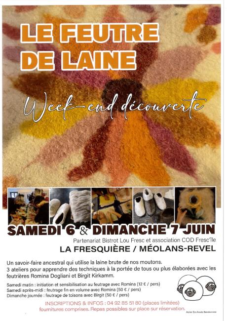 AFFICHE WEEK END  FEUTRAGE BDP MÉOLANS-REVEL