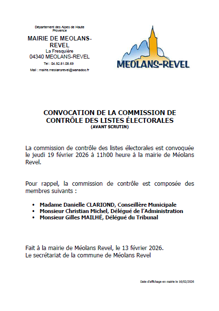 CONVOCATION CC LISTES ELECTORALES