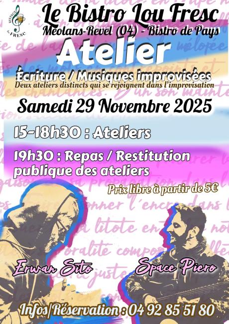 AFFICHE ATELIER ÉCRITURE