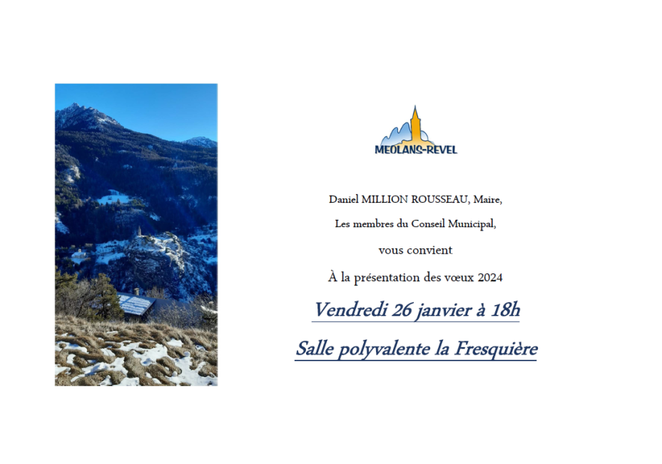 Cérémonie des voeux du maire 2024